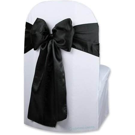 

Leading 150 Pcs Chair Cover Bow Sash - Black - Wedding Party Banquet Reception - 28 Colors Available