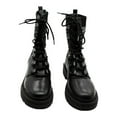 thumbnail image 3 of Guess Womens Odalis  Faux Leather Mid-Calf Combat & Lace-up Boots, 3 of 5