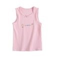 thumbnail image 2 of 3-11 Years Toddler Girls Tank Tops Summer Loose Sleeveless Tops Ribbed Trim Scoop Neck Bonknot Decor 2025, 2 of 3