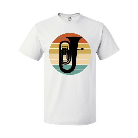 Inktastic Tuba Music Retro Sunset Silhouette T-Shirt