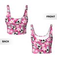 thumbnail image 6 of Sports Bra For Women, Cartoon Cute Cow Flower Pink Sports Bras For Women High Support, Workout Tank Tops Woman With Removable Cups, 6 of 8