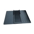 thumbnail image 2 of Tapete escurridor de platos de silicona para encimera conjunto negro, 2 of 9