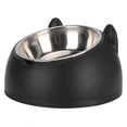 thumbnail image 2 of Comedero para gatos y perros de acero inoxidable, antideslizante (con cuenco de acero inoxidable negro), 2 of 14