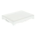 thumbnail image 4 of Kate and Laurel Astral Rustic Farmhouse Wood Tray, 17 x 12 x 3, White, Decorative Rustic Tray with Distressed Wood and Whitewash Finish for Farmhouse Decor Scheme, 4 of 8