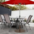 thumbnail image 3 of Patiojoy Base de Parasol de Marché pour Patio de 50 Lb, Support Lesté pour Parasol Rond avec Poignée et Roues, Brun, 3 of 5
