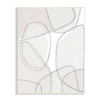 Stupell Industries Modern Lines and Shape Abstractions Thin Grey Details Rustic Painting Unframed Art Print Wall Art, 10 x 15, Design by Leah Straatsma