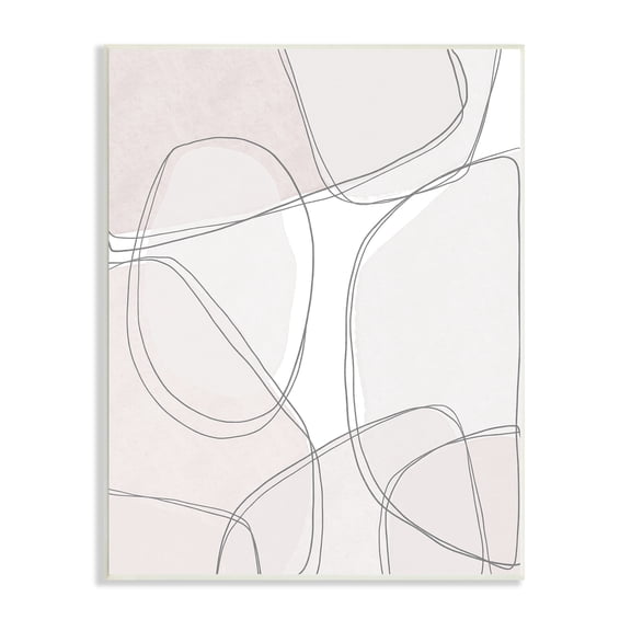 Stupell Industries Modern Lines and Shape Abstractions Thin Grey Details Rustic Painting Unframed Art Print Wall Art, 10 x 15, Design by Leah Straatsma