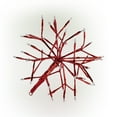 thumbnail image 3 of Alpine Corporation 10" Iron Twig Light-Up Snowflake Holiday Ornament, Red, 3 of 14