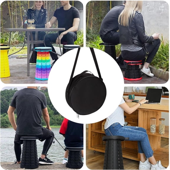 Portable Folding Stool Backpack, 2-in-1 Outdoor Seat Bag, Lightweight Multifunctional Carry Pack for Hiking, Camping, Fishing & Travel