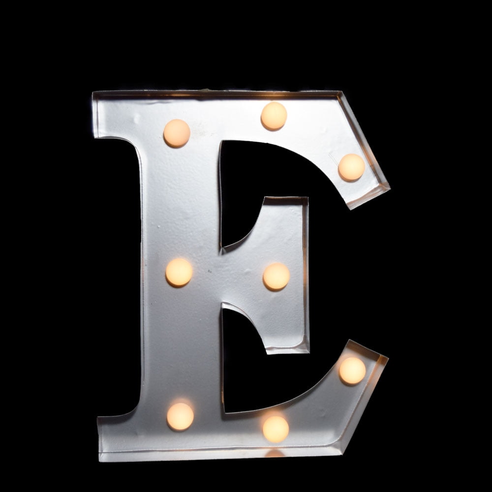 Fantado Marquee Light Letter E Led Metal Sign 10 Inch Battery Operated By Paperlanternstore Walmart Com Walmart Com