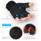 thumbnail image 4 of Guantes de fitness de medio dedo para hombres y mujeres, guantes de levantamiento de pesas con mancuernas y muñecas largas, equipo de entrenamiento, guantes transpirables para montar al aire libre, 4 of 5