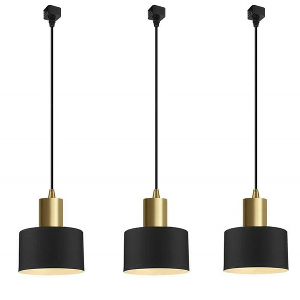 FSLiving Modern J Track Pendant Light Dimmable Metal Pendant Lighting