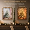 thumbnail image 4 of Pink Christmas Wall Art 16x12'', Lighted Gold Bow Framed Painting Wall Decors, Rustic Christmas Decorations for Gift, 4 of 6