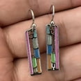 thumbnail image 6 of Huepoe Bohemian Vintage Dangle Earrings, Colorful Oblong Ethnic Hook Earrings for Women, Lightweight Alloy Retro Jewelry, 6 of 7