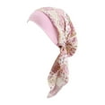 thumbnail image 3 of Segolike Soft Women Turban Head Wrap Scarf Hat Girls Hair Cover Sleeping Beanie Sleep Turbans Headscarf African Headwrap Headwear Cap Headband Pink, 3 of 8
