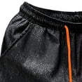 thumbnail image 3 of Mifsaly Mens Washed Denim Look Shorts 5 inch Drawstring Elastic Waist Lounge Shorts Lightweight Baggy Casual Summer Clothes Black,XXXXXL, 3 of 4