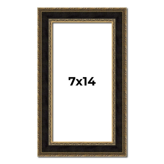 7x14 Frame Gold Antique Vintage Sold Wood Picture Frame | 1.75 Inch Moulding Width | Interior Frame
