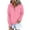 Pink, variant on IROINNID Hoodie for Women Solid Hooded Quarter Button Pullover Long Sleeve Casual Fall Warm Hoodie Basic Tops with Pocket,Green