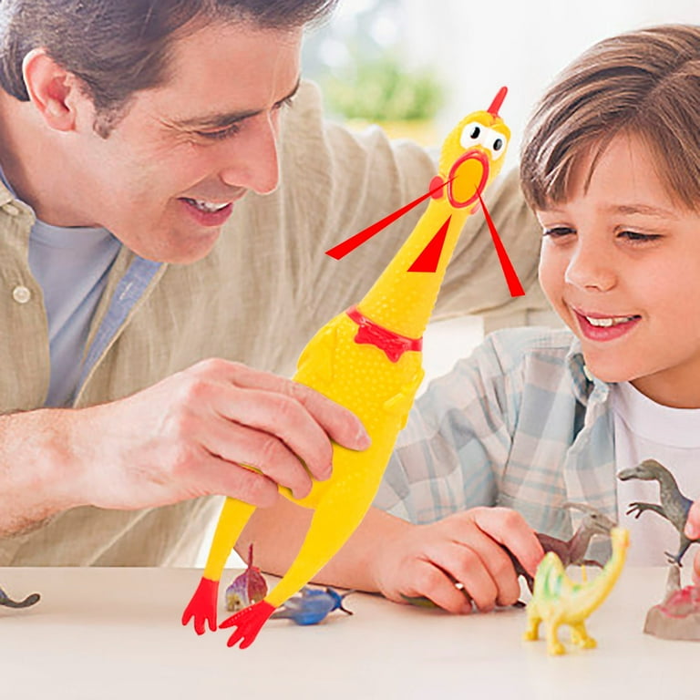 STPToys Rubber Screeching Chicken Squeeze Chicken with Sound Toy