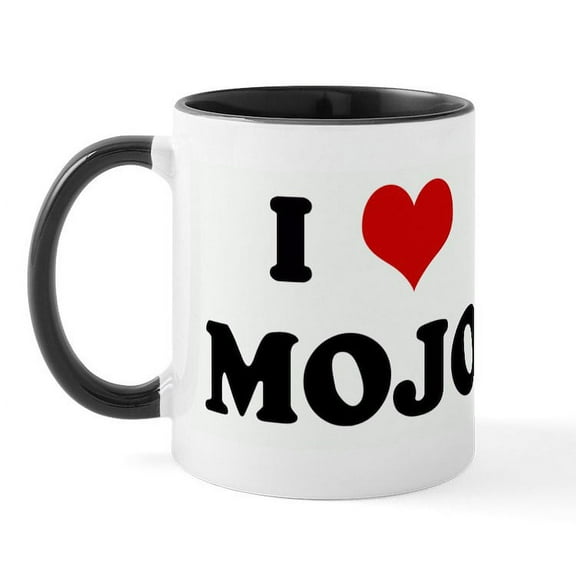 CafePress - I Love MOJO Mug - 11 oz Ceramic Mug - Novelty Coffee Tea Cup