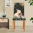 thumbnail image 6 of BZSMCE Chairs Slipcovers Dining Chair Covers Cat under Golden Drips Creative Pattern, 6 of 7