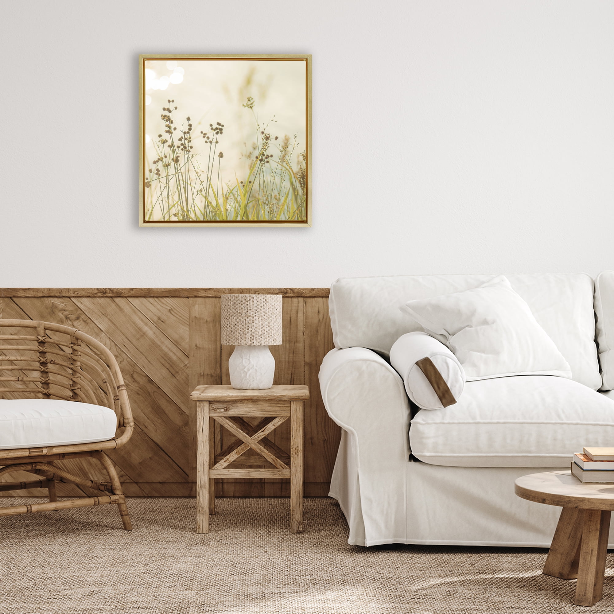 Stupell Industries Country Afternoon Walk Gold Framed Floater Canvas Wall Art, design by Erin Marie