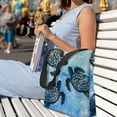 thumbnail image 7 of WIRESTER Reusable Canvas Tote Bag for Women Girls, Big Tote Bag With Inner Pocket, Beach Bag, Grocery Shopping Bag, Travel Bag - Ocean Sea Turtles, 7 of 7