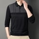 thumbnail image 4 of Blusa y camisa de manga larga con cuello vuelto para hombre, pijama deportivo para el hogar, camiseta de color liso, blusa deportiva de poliéster para hombre, 4 of 6