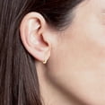 thumbnail image 4 of Unique Moments Women's 1/2 Ct. Round Lab Grown Diamond Huggie Earrings in Yellow Gold Plated Sterling Silver, 4 of 4