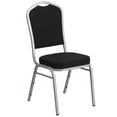 thumbnail image 1 of HERCULES Series Crown Back Stacking Banquet Chair in Burgundy Fabric - Gold Frame, 1 of 9