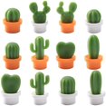 thumbnail image 1 of Conjunto de 12 lindos imanes de nevera con forma de cactus, lindos imanes de nevera con patrón. Afortunado Sencillez, 1 of 4
