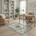 thumbnail image 2 of ODIKA Festive Fluffy Border Alfombra Para Sala Shaggy Furry Whote Fuzzy Flowing Pet Friendly & Kids Safe Play for Playroom, Bedroom, Reading Nook, 2 of 7