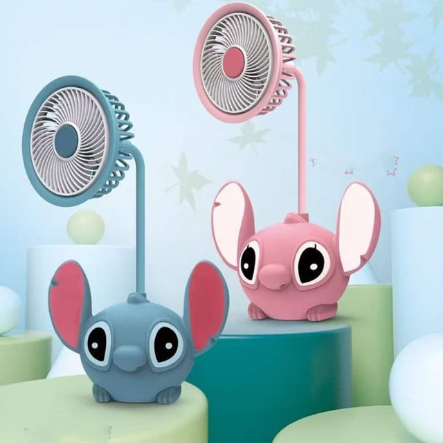 Ventilador de escritorio de dibujos animados, miniventilador de refrigeración ajustable de 360 °, carga USB, para dormitorio de estudiantes y oficina3528