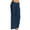 Dark Blue, variant on Women's Plazzo Pants Solid Color Casual Pocket Design Loose Fit Wide Leg Long Pants Flowy Daily Casual Wear Relaxed Style Trousers