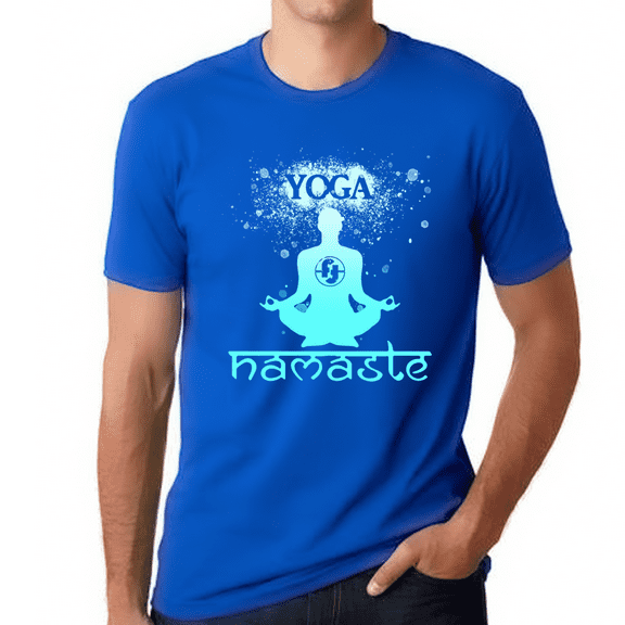 Premium Mens Yoga Shirts for Men Vintage Namaste Yoga Shirt Mantra Hot Yoga TShirt
