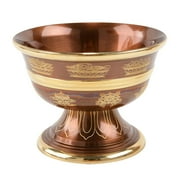 Copper Offering Cup Buddhist Offering Bowl Metal Offering Cup for Altar Meditation Yoga