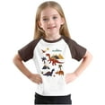 thumbnail image 6 of vokkrv Girls Boys Short Sleeve Cartoon Print T Shirts Kids Summer Tops Crewneck Tees 3-14 Years Brown 7 Years, 6 of 6