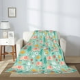 thumbnail image 2 of Sikiie Elephant and Flowers Cozy Flannel Fleece Throw Blanket: Lightweight & Thick for All Seasons - Perfect for Women, Men, & Kids"80"x60", 2 of 6