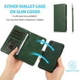 thumbnail image 3 of iPhone Xs Max Case with Card Slots, Allytech Detachable Case Support Magnetic Car Mount Case with Lanyard Wallet Vegan Leather Shockproof Stand Case for iPhone XS Max 2018(6.5"), Green, 3 of 8