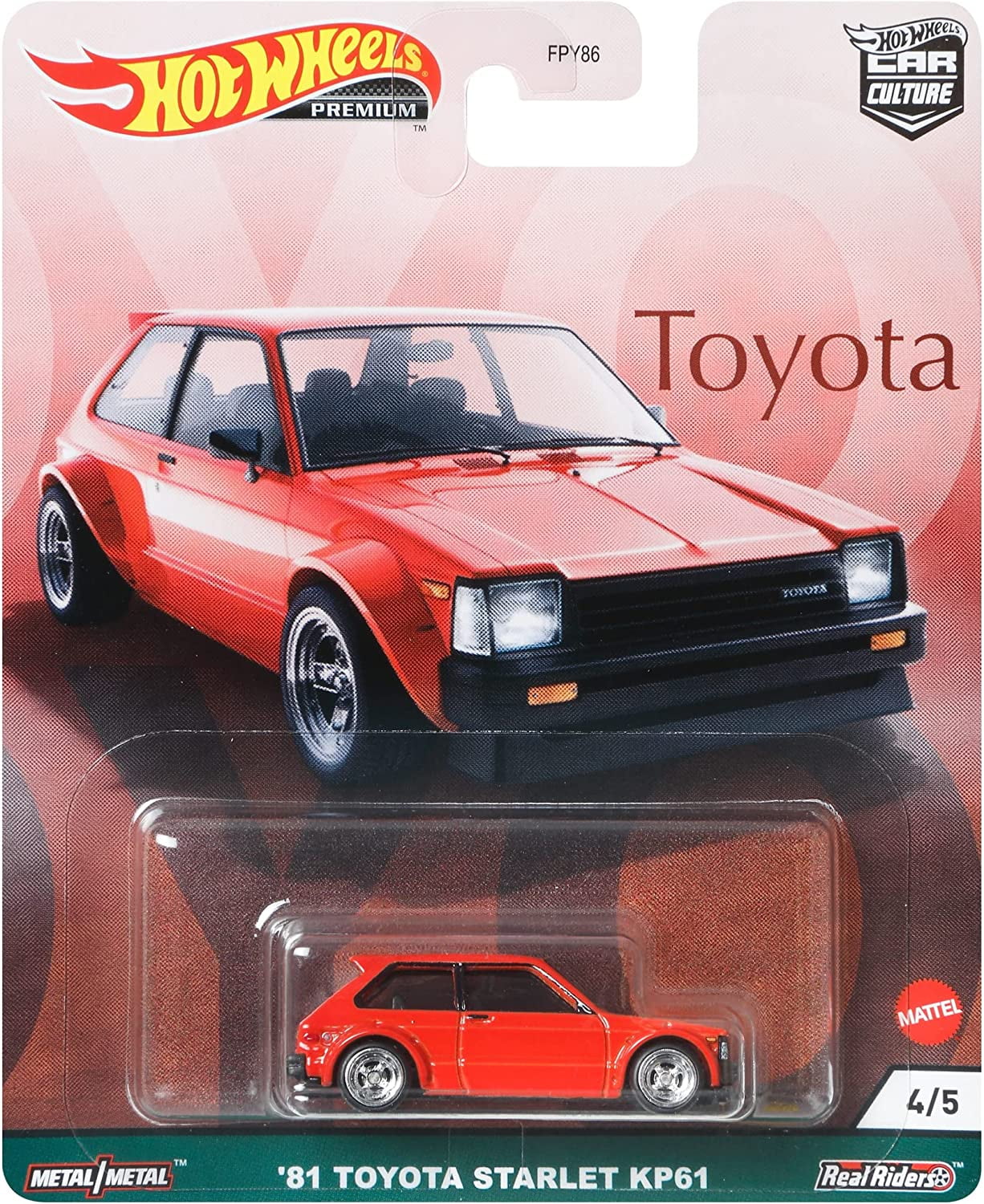 Hot Wheels Premium 81 Toyota Starlet KP61 for Kids Play - Walmart