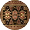 thumbnail image 1 of Ahgly Company Indoor Round Persian Brown Traditional Area Rugs, 4' Round, 1 of 4