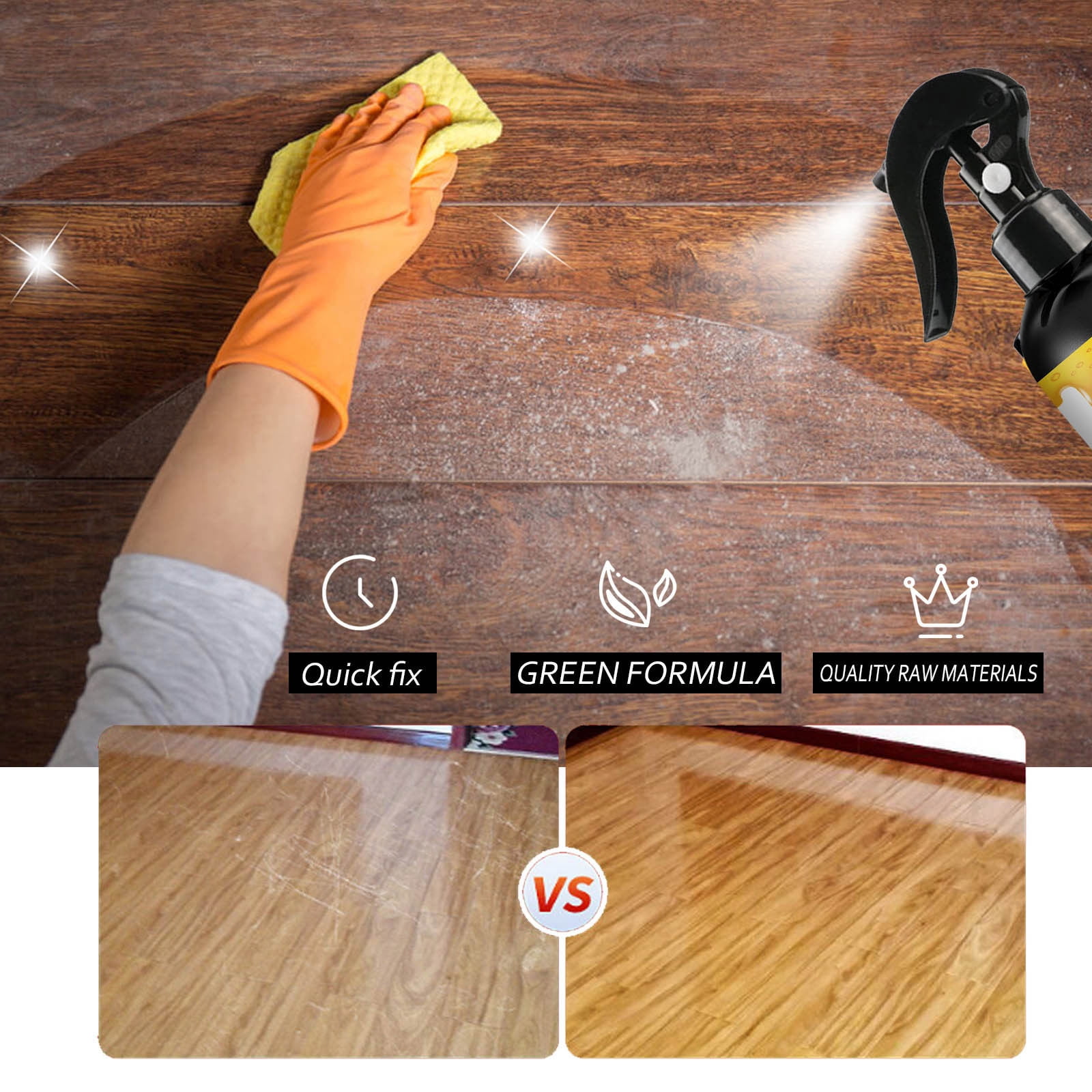 JilgTeok 3 Packs 240ml Natural Beeswax Spray Waterproofing Scratch Resistance Refurbishment Wax for Furniture Floor Tables Cabinets Polishing