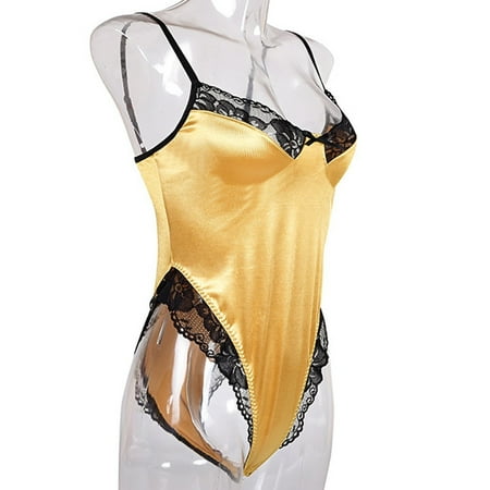 beishanbush Women Clearance Intimates Under $5 Pure Lace Underwear Pajamas Wireless Pajamas Women s Silk Satin Sleepwear
