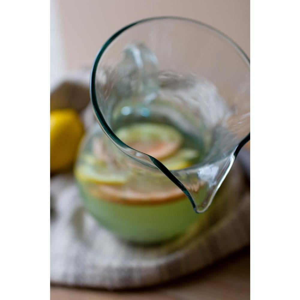 Kalalou Small Glass Tilted Pitcher, One Size, Green