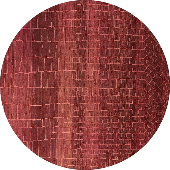 Ahgly Company Indoor Round Solid Brown Modern Area Rugs, 8' Round