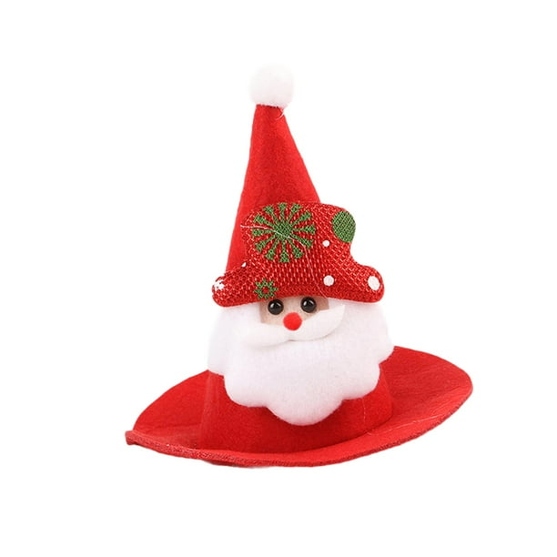 Gorro navideño para mascotas, gorro de Papá para perros, navideño de dibujos animados, ligero y puntiagudo, para gatos para fiestas navideñas de Estilo C