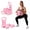 Pink, variant on AbahubFit 2-in-1 Adjustable Kettlebell & Dumbbell Set for Women, Click-Lock Design with 12 Weight Plates, Compact Home Gym Strength Training Equipment