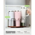 thumbnail image 4 of Water Bottle Organizer for Stanley 40 oz, 360° Rotated Cup Holder, Wooden Cup Organizer for Kitchen Cabinets, Tumbler Holder Accessories for Stanley Owala Simple Modern, 4 of 9