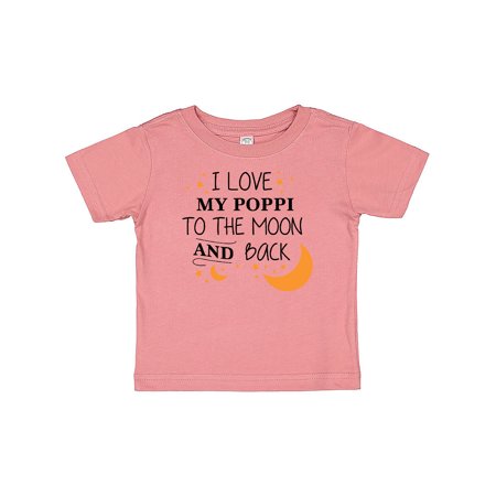 

Inktastic I Love My Poppi To The Moon and Back Gift Baby Boy or Baby Girl T-Shirt
