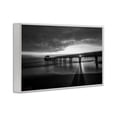 thumbnail image 4 of Stupell Industries Sun Shining Through Dock Landscape Photography White Framed Art Print Wall Art, 24 x 16, 4 of 10